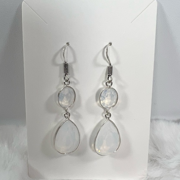 Opalite 925 Earrings - Picture 1 of 3